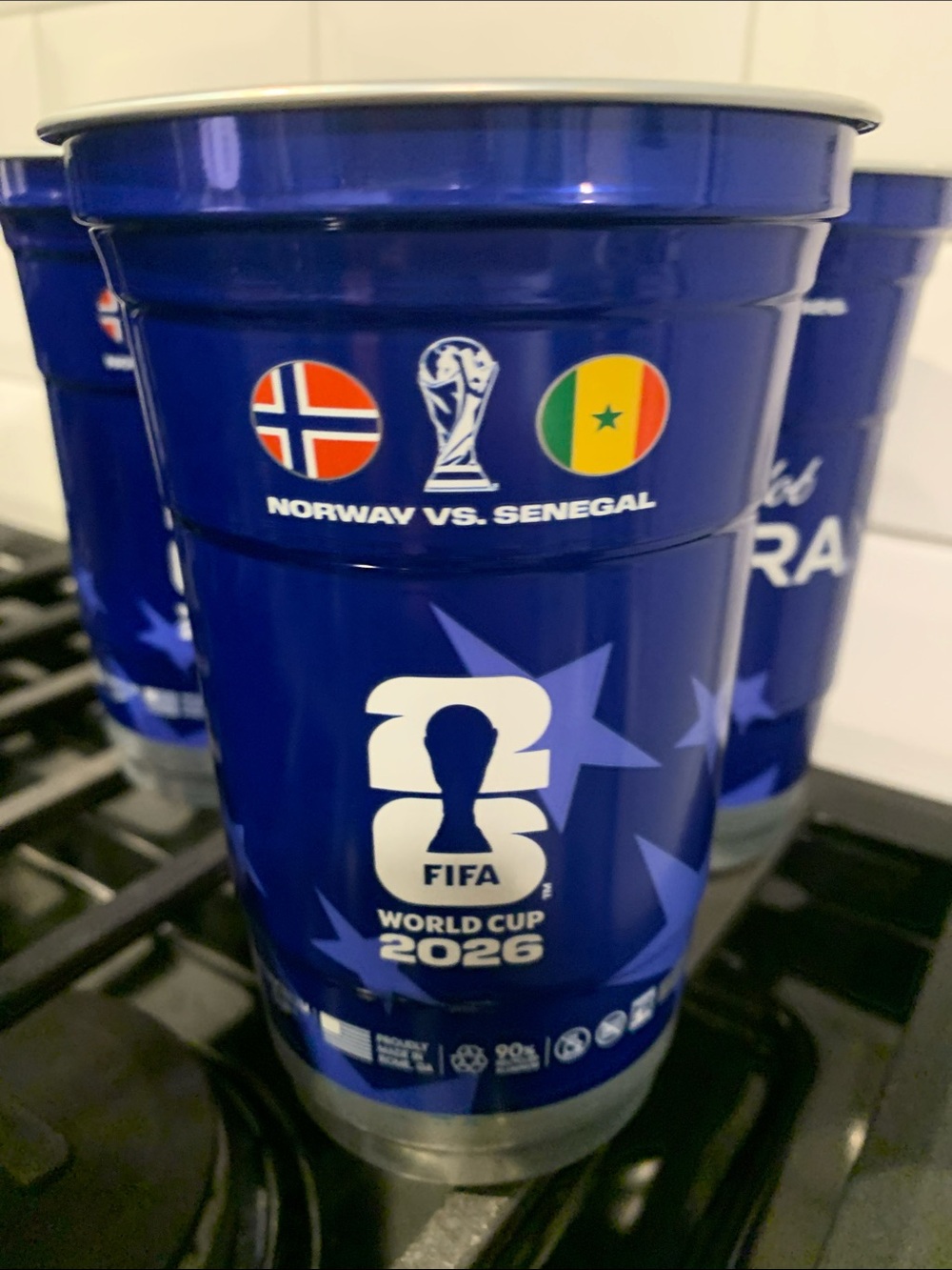 🆕- FIFA MIC ULTRA  2026 World Cup Aluminum Cup Set - Norway vs. Senegal SET OF 6